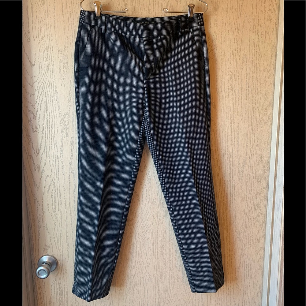 Zara basic patterned career ankle pant